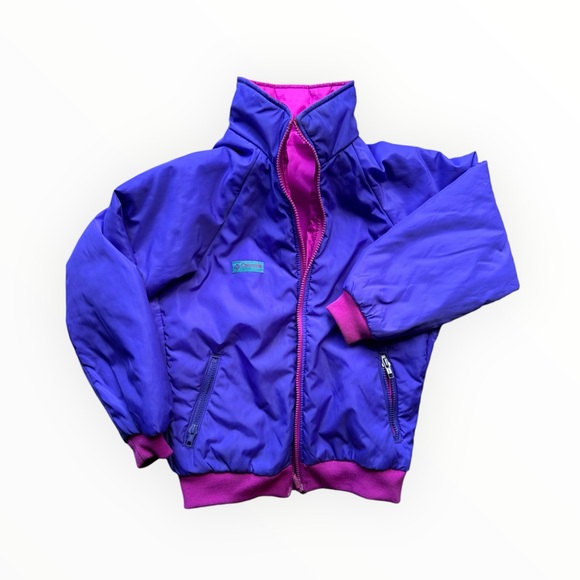 Excellent condition light jacket 90s vintage youth medium 8-10y reversible jacke - Picture 1 of 6